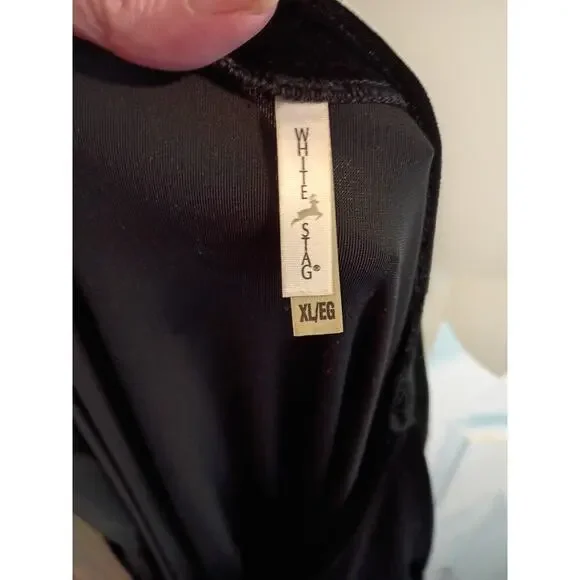 White Stag 1 Pc. Cardigan Looks Like 2pc Black Velvet Sz XL Holiday Festive... - Picture 5 of 9